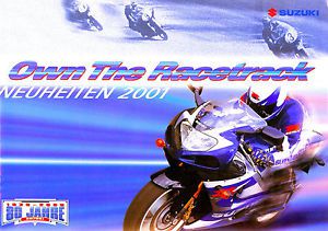 2001 suzuki german text motorcycle brochure-gsxr1000/600-bandit-gs500-intruder