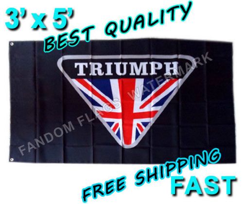 Triumph motorcycle flag - new 3&#039; x 5&#039; banner - scrambler rocket 900 spitfire tr6