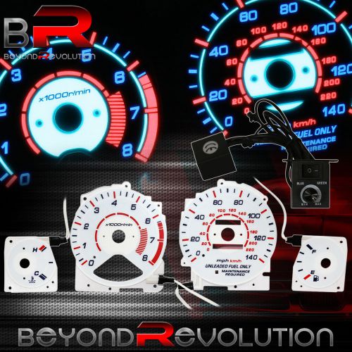 Indiglo reverse glow gauge dash face mph w/ rpm for 1994-1995 honda accord cd