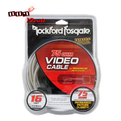 Rockford fosgate rfiv-16 16 feet 75 ohm video cable
