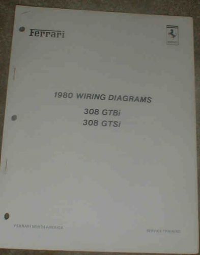 Sell 1980 Ferrari 308 factory wiring diagram manual in Houston, Texas