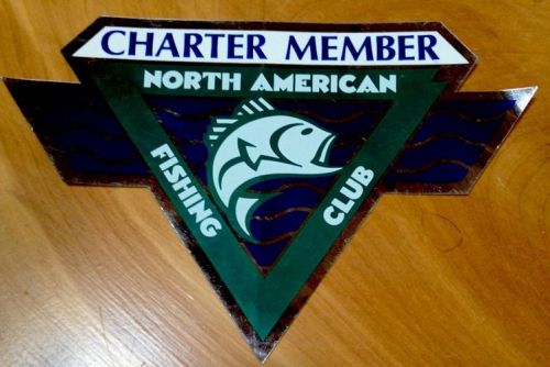 Decal / sticker north american fishing club charter member nos
