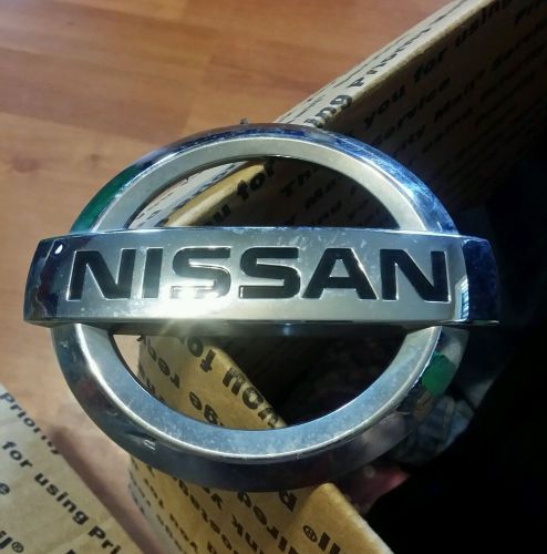 Large nissan  deck lid  emblem chrome unknown year