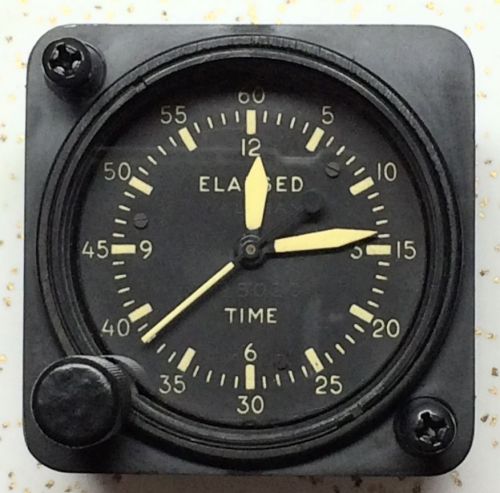 Us navy waltham watch co 22 jewel a-13a 22222-s-et-12 aircraft clock 3 hnd timer