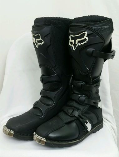 Fox racing tracker motocross mx boots black size 9 adult/mens atv dirtbike