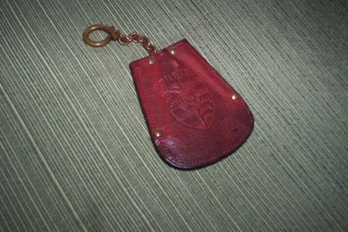Original vintage porsche reutter leather key fob for 356