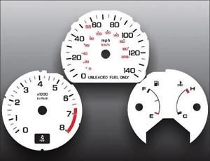 1988-1989 honda prelude dash instrument cluster white face gauges 88-89