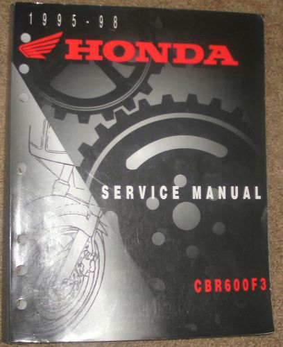 Genuine honda cbr600f3 service manual 1995-1998 softcover