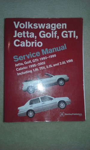 Bentley service manual vw jetta, golf, gti (93-99), cabrio (95-02)