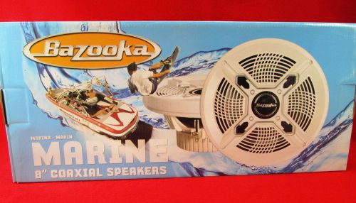 Bazooka mac8100w 8&#034; white marine coaxial speakers new