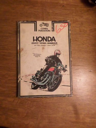 Vintage honda motorcycle 750cc service repair handbook 1969 - 1974 clymer  used