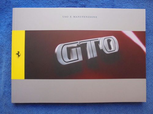 Ferrari gto owners manual handbook