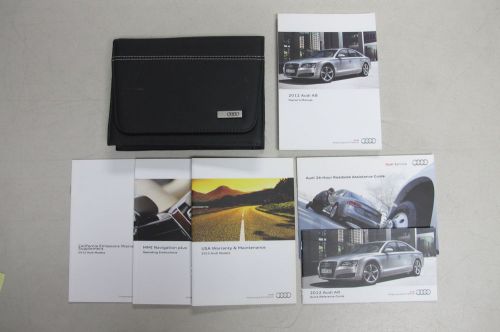 Genuine 2012 audi a8 owner&#039;s manual book set + wallet