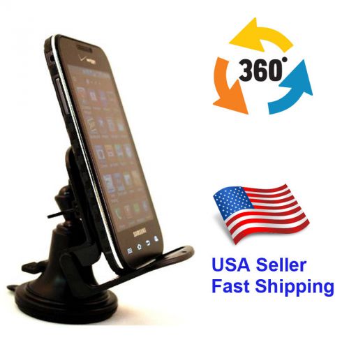 Universal 360° rotating car windshield dashboard mount holder stand f cell phone
