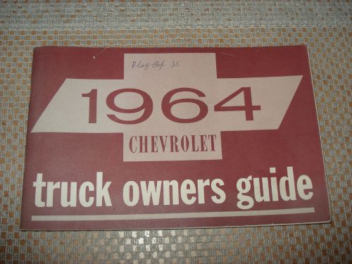 1964 chevy truck owners manual original glovebox book