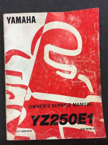 Yamaha yz250e1 owners service manual