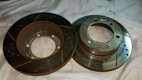 Power stop brake rotors slotted drilled front 6 x 5.5&#034; see pictures
