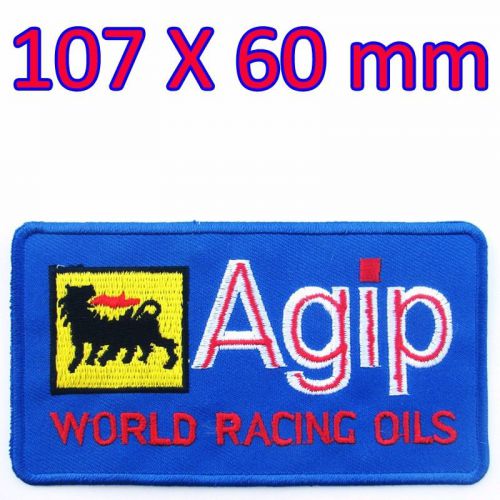 Agip advertising iron on patch racing oil ferrari lamborghini porsche sport team