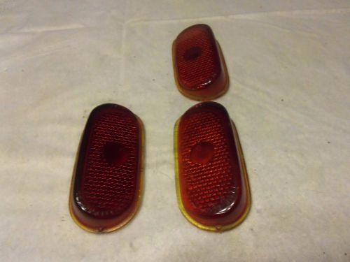 1940 chevrolet red glass tail light lenses pair stimsonite plus extra right