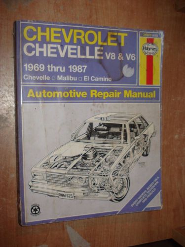 1969-1987 chevy chevelle service manual shop book repair haynes 70 71 72 73 74