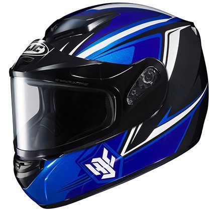 Hjc cs-r2 seca snow helmet w/dual lens shield blue/black~closeout xlg