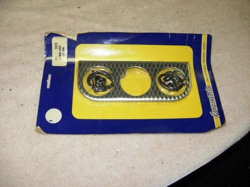 Diamond stripe triple gauge panel with light kit