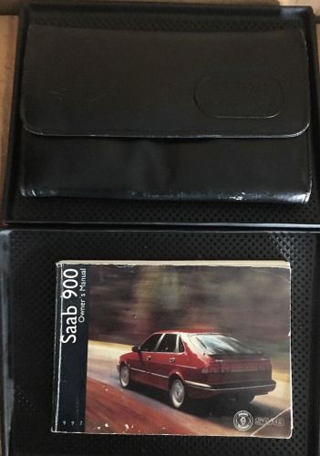 Saab 900 1997 owners manual se oem book guide service 97 owner's leather case