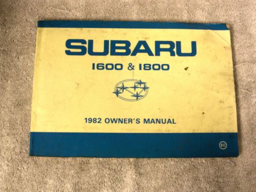 1982 subaru 1600 1800 owners manual