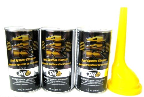 3 pack bg 44k fuel system cleaner w/ bg funnel - 3 cans