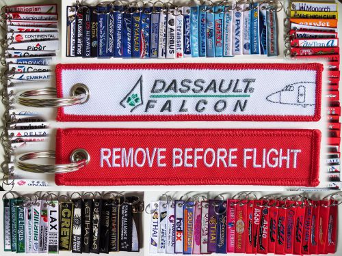 Dassault falcon keychain keyring pilot owner remove before flight 900 2000 50 7x