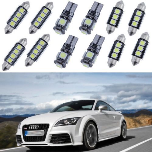 7pcs white led bulbs interior package error free kit 12v for audi a4 or s4 b8 c