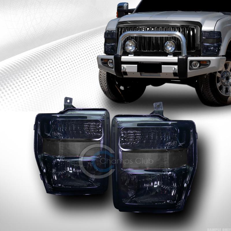 Smoke crystal head lights lamp signal dy 08-10 ford f250 f350 f450 f550 sd truck