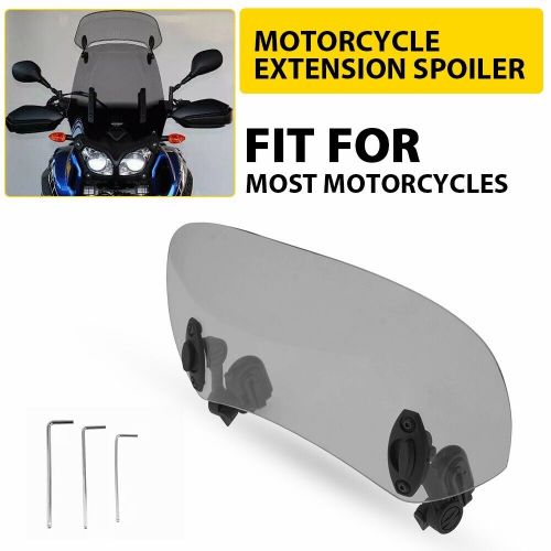 Motorcycle Windshield Wind Screen Deflector Extension Spoiler Clip On Universa M, US $22.99, image 12