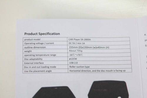 USB Portable CD/DVD/MP4/MP3 Player for Car SX-2800A, US $59.99, image 2