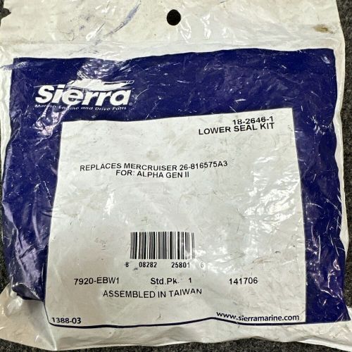 Sell Mercruiser Alpha 1 Gen 2 Lower Unit Gear Housing Seal Kit 26