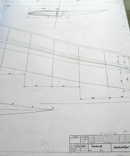 21 Pages of ORIGINAL Horten/Horton 4 Flying Wing PLANS ONLY of FULL SCALE GLIDER, US $100.00, image 4