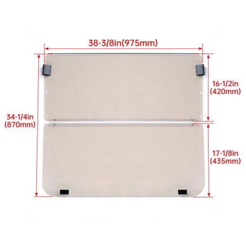 For Yamaha G22 2003-2006 Polycarbonate Tinted Foldable Windshield Golf Cart Part, US $80.94, image 8