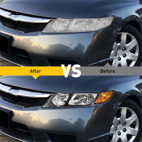 2x Fits 2006-2011 Honda Civic Sedan Amber Corner Black Headights Replacement Set, US $94.99, image 7