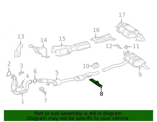 Genuine Mercedes-Benz Center Pipe Rear Bracket 177-492-07-00, US $84.99, image 2