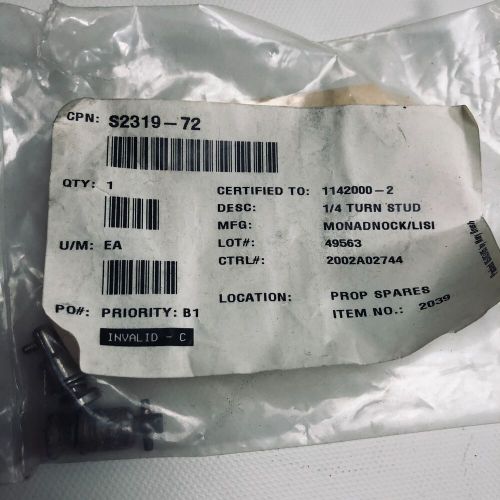 Lot of 3 ~ ~ ~cessna 1/4 turn stud s2319-72 nos aviation aircraft part
