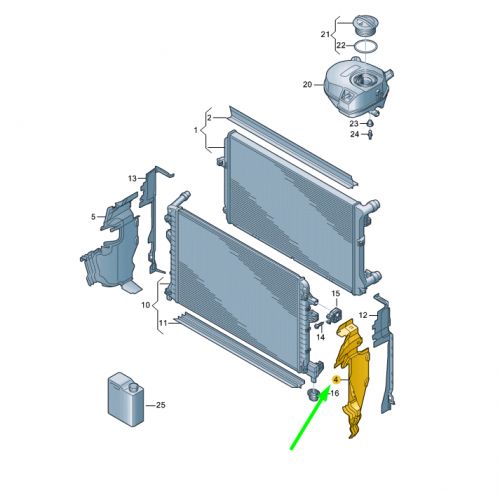 Audi Q3 F3 radiator air routing left 83A121283J new original-, US $, image 2