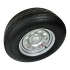 Trailer tire on rim st205/75r14 load range c radial 5 lug silver modular wheel