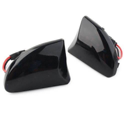 Led sequential dynamic side marker turn signal light black fit smart fortwo w451