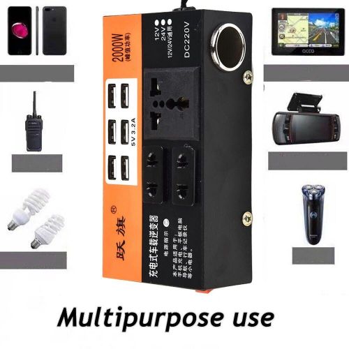 Car Converter Power-Inverter 1500W DC 12V/24V To DC 110V/220V Converter NEW ABS, US $37.55, image 5