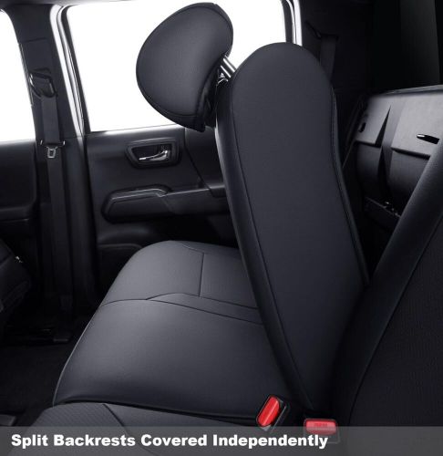 LUCKYMAN CLUB Rear Seat Covers Custom Fit for 2016-2023 Tacoma Crew Cab, US $89.99, image 4