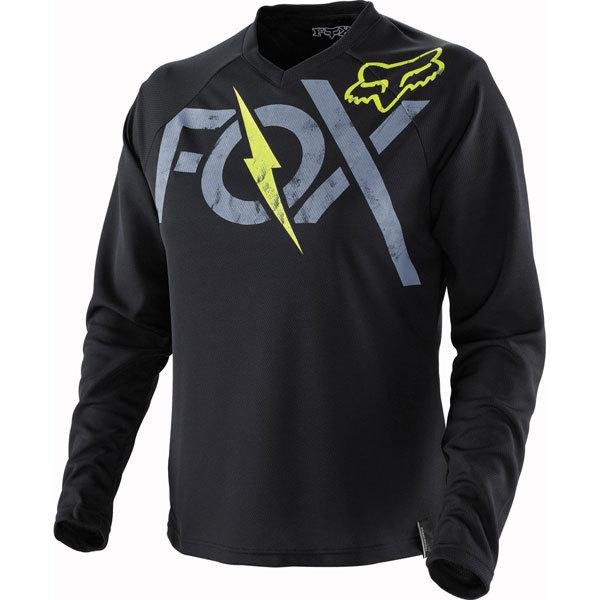 Black/yellow l fox racing hc switch foxtown women's jersey 2013 model
