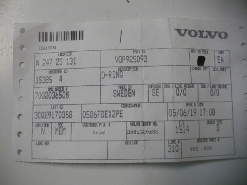 BRP Volvo Penta Sterndrive 925093 O-ring OEM pack of 5 each, US $22.99, image 3