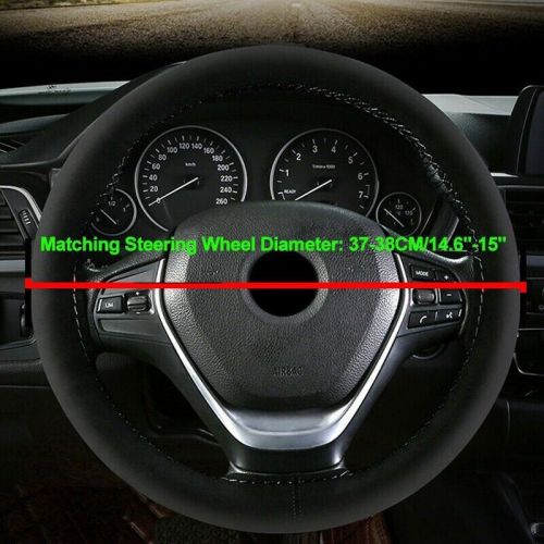 Upgrade Your Driving Experience with Handcrafted Suede Steering Wheel Cover, C $17.25, image 3