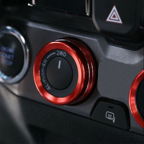 4pcs Red Aluminum AC Switch Control Knob For Rings Cover Toyota Tacoma 16 17-20, US $13.29, image 3