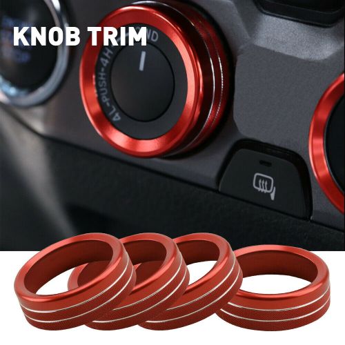 4pcs Red Aluminum AC Switch Control Knob For Rings Cover Toyota Tacoma 16 17-20, US $13.29, image 4
